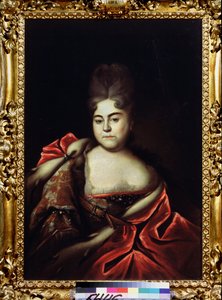 Natalja Alekszejevna orosz nagyhercegnő (1673-1716), Nagy Péter cár (1672-1725) nővére portréja (Natalja Alekszejevna nagyhercegnő, Nagy Péter cár nővére portréja). Ivan Nikitics Nikitin (Nikitin) festménye (1680 körül - 1 után