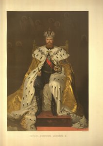 Sándor császár koronázási portréja a koronázási albumból, 1883 alkotó: Ivan Nikolaevich Kramskoy
