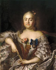 Varvara grófnő Alekszejevna Seremetyeva portréja 1711-1767, kb. 1760