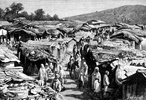 A Beni-Ramasses negyed, Constantine, Algéria, 1895. alkotó: Ivan Pranishnikoff