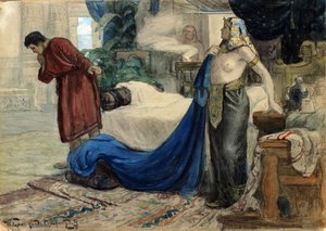 "József és Putifár felesége", 1900 körül (akvarell, gouache)