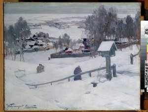 Téli este, 20. század (olaj, vászon)