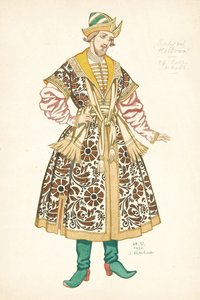 Jelmezterve N. Rimszkij-Korszakov A cár menyasszonya című operájához, 1930 alkotó: Ivan Yakovlevich Bilibin