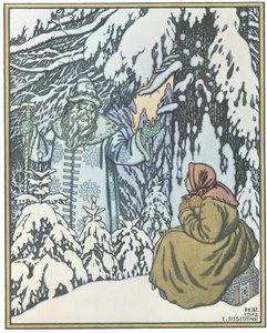 Illusztráció a Morozko meséhez, 1932 alkotó: Ivan Yakovlevich Bilibin