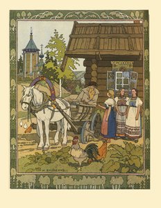 Illusztráció a Finist, a sólyom tolla című meséhez, 1901-1902 alkotó: Ivan Yakovlevich Bilibin