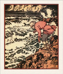 Illusztráció a Halász és a hal meséjéhez, 1933 alkotó: Ivan Yakovlevich Bilibin