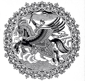Ilja Muromets, 1934 alkotó: Ivan Yakovlevich Bilibin