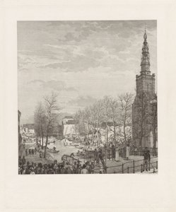 Pusztítás a Steenschuurban a leideni puskaporos katasztrófa után, 1807