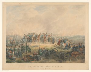 Hasselt feladása 1831. augusztus 8-án Hasselt feladása 1831. augusztus 8-án (cím a tárgyon) alkotó: Izaak Schouman