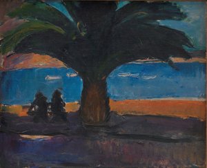 A Vastag Pálma. Kilátás Villefranche felől alkotó: J.A. Jerichau