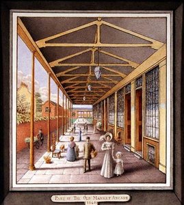 A régi piac árkád része alkotó: J.A. Probert