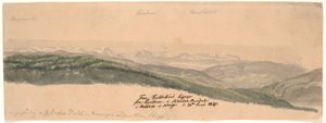 Koldekind ligeopból Lundenéből a Norde Oure völgyben, a norvégiai Valdresben alkotó: Johan Christian Dahl