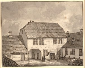 Tanyabelső Sorø-ből alkotó: Johan Christian Dahl
