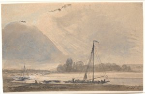 Kilátás az Elbára Drezda közelében alkotó: Johan Christian Dahl