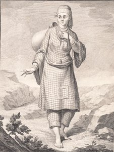 Egy arab nő vizet hoz alkotó: J.F. Clemens
