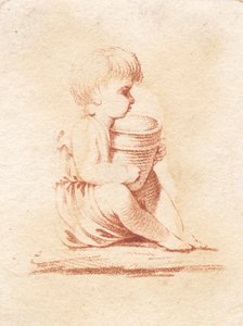 Egy kis ülő fiú alkotó: J.F. Clemens