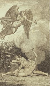 Illusztráció Ewald „Ádám és Éva” című művéhez. BAN BEN alkotó: J.F. Clemens