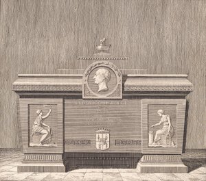 Ludvig Holberg szarkofágja Sorø-ben alkotó: J.F. Clemens