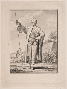 Carsten Niebuhr portréja arab ruhában alkotó: J.F. Clemens