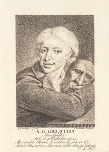 Adam Gottlob Gielstrup színész (1753-1830) alkotó: J.F. Clemens