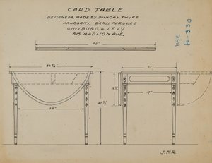 Pembroke asztal alkotó: J.F. Rust