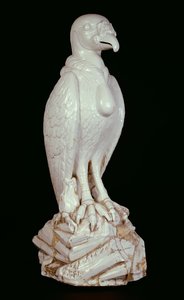 Az egyik nagy fehér meisseni keselyűfigura, 1731 körül alkotó: J.G. Kirchner