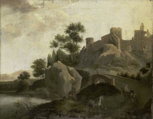 Olasz táj alkotó: J.G. Schieblius