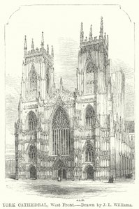 York-i katedrális, nyugati front (metszet)