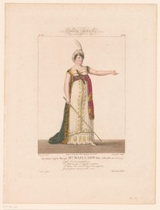 Marie-Thérèse Davoux portréja in de rol van Armide Miss Maillard (cím a tárgyon) alkotó: J.L. Benoist (II)