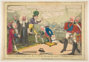 L**d S**m**th beiktatási ceremóniája a Káposzta-hood Renddel, kb. 1819. június.