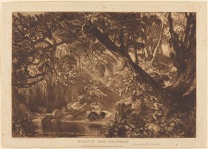 Aesacus és Hesperie, 1819-ben megjelent. alkotó: Joseph Mallord William Turner