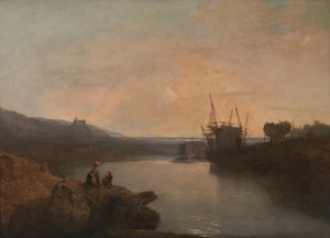 Harlech kastély, Tygwyn kompról, Nyári esti alkony, 1799. alkotó: Joseph Mallord William Turner