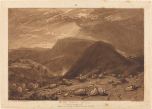 Hind Head Hill, 1811-ben megjelent. alkotó: Joseph Mallord William Turner