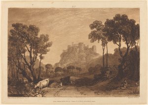 A kastély a rétek felett, 1808-ban jelent meg. alkotó: Joseph Mallord William Turner