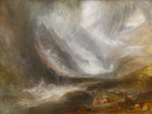 Aosta völgye: hóvihar, lavina és zivatar, 183637. alkotó: Joseph Mallord William Turner