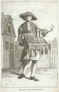 „Kives Combs or Ink-horns”, Cries of London, c1750 alkotó: JM