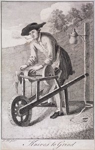 „Kives to Grind”, Cries of London, 1750 alkotó: JM
