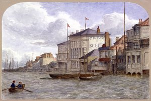 Kilátás a Koronára és a Scepter Innre, Greenwich, London, 1870