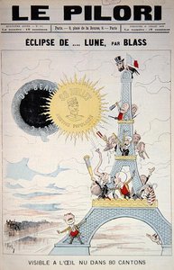 A „Le Pilori” címlapja az 1889-es francia választásokról és Boulanger tábornokról, 1889. július 28. (színes litó)