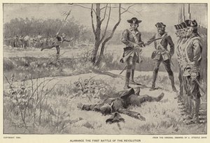 Alamance a forradalom első csatája (litho)