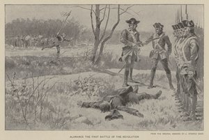 Alamance, a forradalom első csatája (litho)
