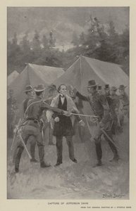 Jefferson Davis elfogása (litho) alkotó: J. (after) Steeple Davis