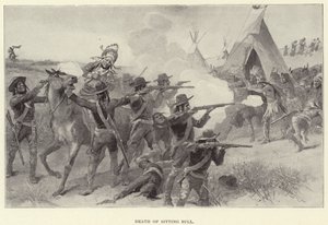 Az ülő bika halála (litho)
