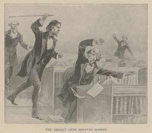 Sumner szenátor elleni támadás (litho)