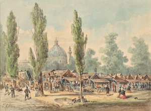 A régi tandelpiac Bécsben alkotó: J. A. Störr