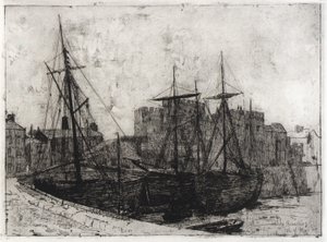 Rushen kastély - Man-sziget alkotó: J. Alden Weir