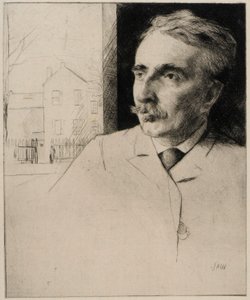John F. Weir portréja alkotó: J. Alden Weir