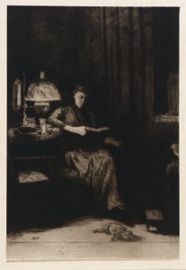 Az esti lámpa alkotó: J. Alden Weir