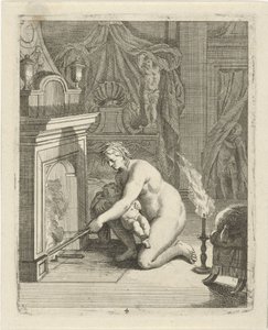 Thetis tűzbe helyezi Akhilleust Jelenetek Akhilleusz életéből (sorozat címe) Vitam et mortem achilli (sorozat címe) alkotó: J. Alexander Janssens
