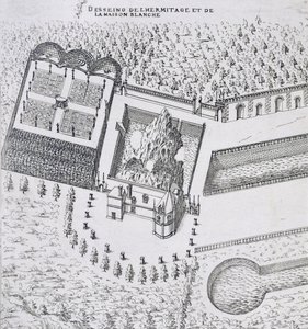 Az 1570-es években megjelent „Les Plus Belles Bastiments de France” című művéből az Ermitázs és a Maison Blanc a Chateau de Gaillonban